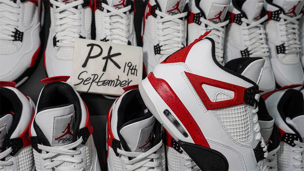 PK GOD Jordan 4 Retro Red Cement RETAIL MATERIALS READY TO SHIP